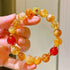 10mm Caramel Honey Milk Natural Yellow Tower Quartz & Carnelian Designer Bracelet