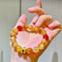 10mm Caramel Honey Milk Natural Yellow Tower Quartz & Carnelian Designer Bracelet