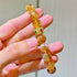 10mm Caramel Honey Milk Natural Yellow Tower Quartz & Carnelian Designer Bracelet