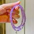 Sterling Silver Designer Premium Natural Amethyst Multi-Stack Bracelet