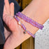 Sterling Silver Designer Premium Natural Amethyst Multi-Stack Bracelet