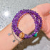 Sterling Silver Designer Natural Amethyst, Malachite & Tiger's Eye Multi-Stack Bracelet with Fringe Accents