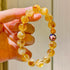 10M Maillard Style Natural High-Quality Citrine Yellow Tower Crystal Antique Amber Bracelet