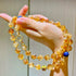 10mm Natural High-Quality Citrine Yellow Tower Crystal Lapis Lazuli Vintage Lariat Necklace