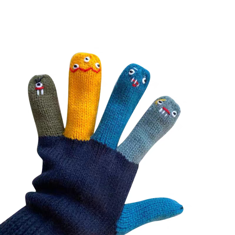 Handmade Creative Woolen Gloves Oversized Funny Alien