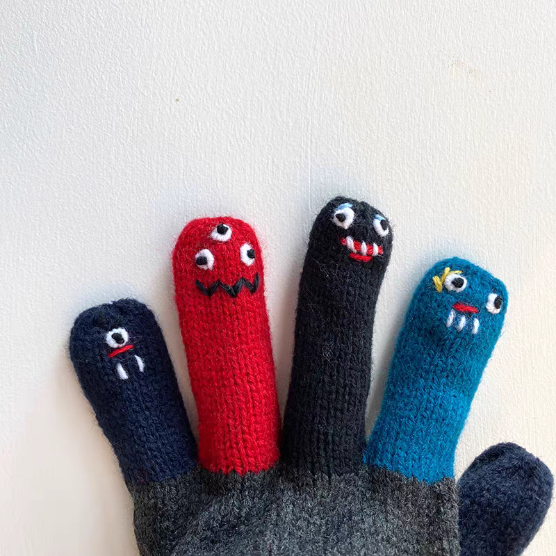 Handmade Creative Woolen Gloves Oversized Funny Alien