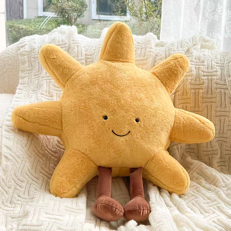 Cream style creative sun and moon plush pillows