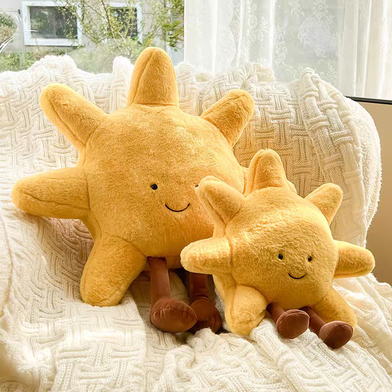 Cream style creative sun and moon plush pillows