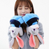 Cotton gloves for women in winter, cute and plush, thick animal claws for couples, hanging neck cartoon, warm and soft