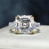 Luxurious square high carbon diamond 7 carat ring jewelry cushion cut wedding ring - MOWTE