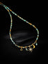 Retro double-layer stacked natural stone bead sunflower necklace high-end design for women collarbone chain - MOWTE