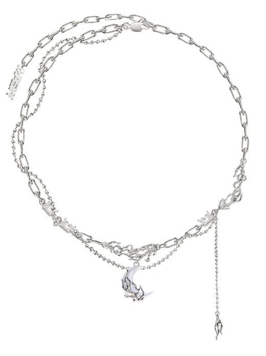 Romantic Utopia Series Moon Tassel Necklace - MOWTE