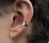 Men's sterling silver ear clip without pierced ear bone clip auricle ear jewelry flash diamond poker silver jewelry - MOWTE