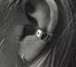 Men's sterling silver ear clip without pierced ear bone clip auricle ear jewelry flash diamond poker silver jewelry - MOWTE