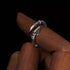 Pure silver ring temperament arrow sparkling diamond hip-hop hooligan handsome ring - MOWTE