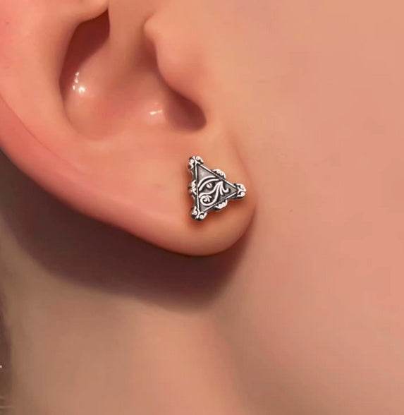 Personalized design of pure silver earrings INS retro earrings - MOWTE