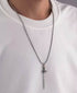 Sterling Silver Necklace Goblin Sword Silver Pendant Gothic Slytherin Accessories - MOWTE