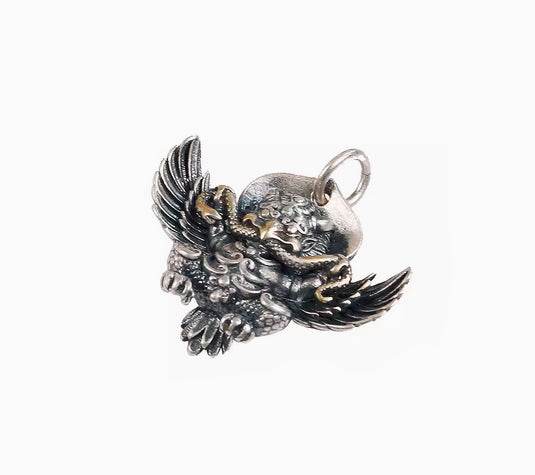 Sterling Silver Necklace Pendant Retro Mythical Silver Ornament Chain - MOWTE
