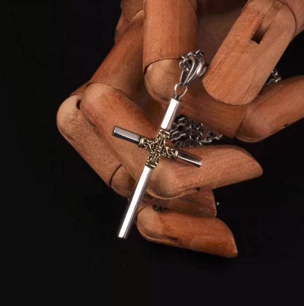 Silver Cross Necklace - MOWTE