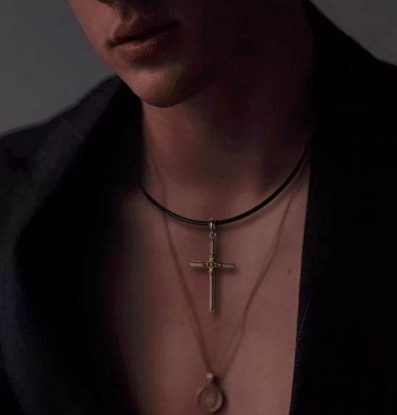 Silver Cross Necklace - MOWTE