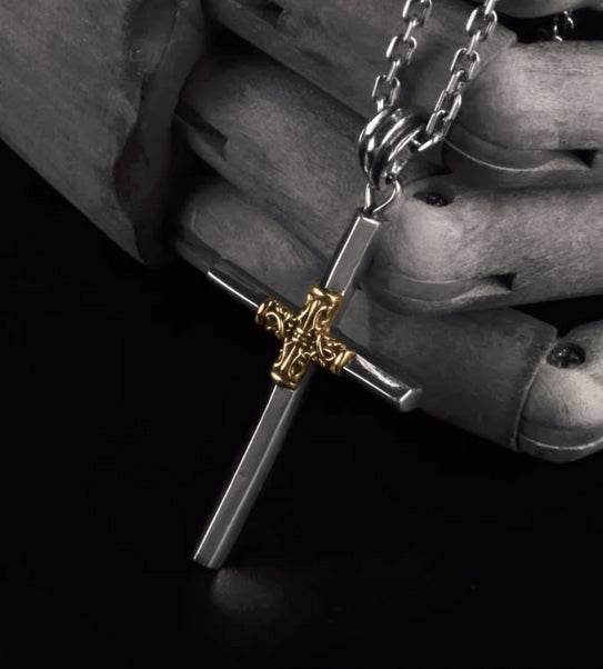 Silver Cross Necklace - MOWTE