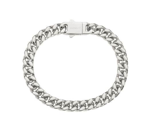 Silver Cuban chain bracelet for men and women hip-hop couples - MOWTE