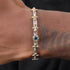 Retro cross bracelet S925 sterling silver bangle men and women hip-hop personality bracelet opening adjustable - MOWTE