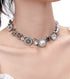 Original white button necklace with sweet and retro design, exquisite collarbone chain - MOWTE