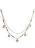 Rainbow zircon sweet cool pearl collarbone chain pearl necklace for women - MOWTE