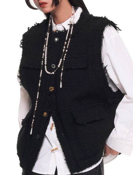 Pearl necklace with adjustable length and wrapped necklace - MOWTE