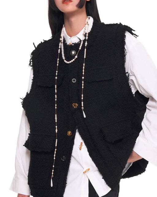 Pearl necklace with adjustable length and wrapped necklace - MOWTE