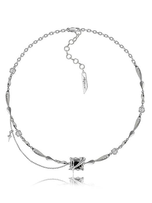 Stars attract each other high-end feeling starry necklace simple temperament hoodie chain - MOWTE