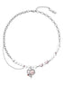 Pink heart-shaped bead necklace luxury women's couple high-end necklace - MOWTE