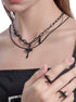 Sacred Contract Sweet Cool Neutral Cross Necklace Hip Hop Punk Clavicle Chain Trend - MOWTE