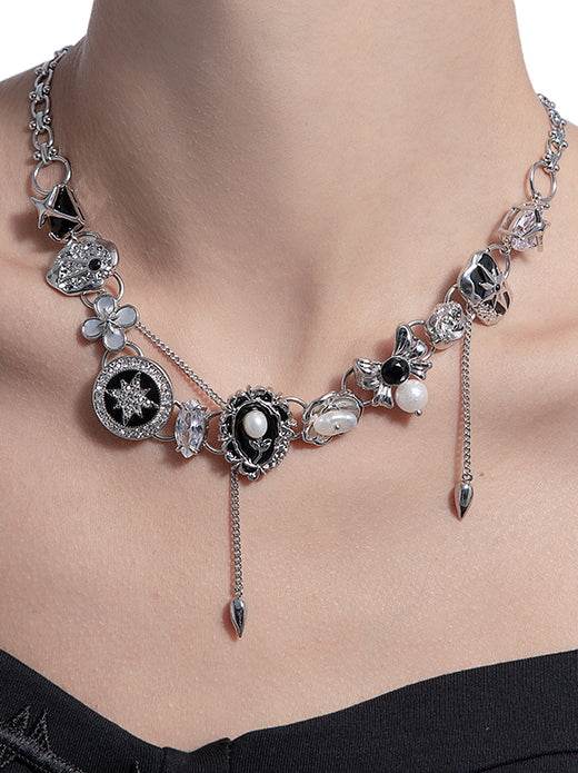 Original design retro interlocking necklace sweet cool dark necklace for women - MOWTE