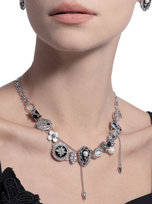 Original design retro interlocking necklace sweet cool dark necklace for women - MOWTE