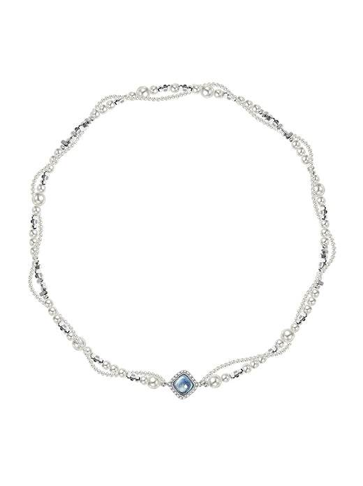 Original design Double layered wrapped pearl necklace for women - MOWTE