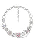 Retro pink heart-shaped sweet cool butterfly necklace - MOWTE
