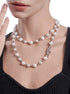 Round high gloss pearl necklace versatile for commuting layered necklace for wearing - MOWTE