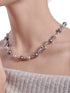 Round high gloss pearl necklace versatile for commuting layered necklace for wearing - MOWTE