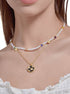 Secret Garden Luxury Daisy Contrast Necklace Pearl Clavicle Chain - MOWTE