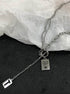 Pure silver necklace neutral hot item long hoodie sweater chain neck chain accessory trend - MOWTE
