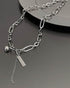 Pure silver necklace sweatshirt chain hip-hop cool style necklace versatile - MOWTE