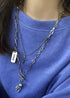 S925 pure silver necklace popular sweater chain high-end double-layer rabbit - MOWTE
