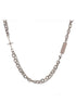 Pure silver necklace trendy cool style hoodie accessories cross star awning hip-hop sweater chain - MOWTE