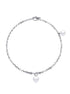 Pure silver spliced necklace cool style pearl collarbone chain couple's personalized pendant - MOWTE