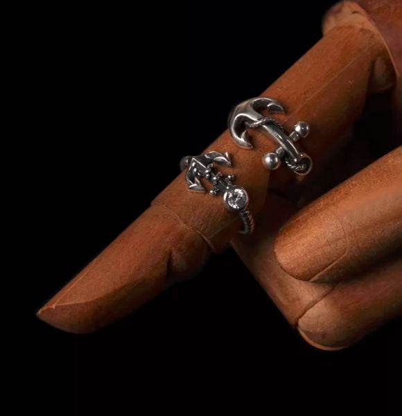 Silver Anchor Rings - MOWTE