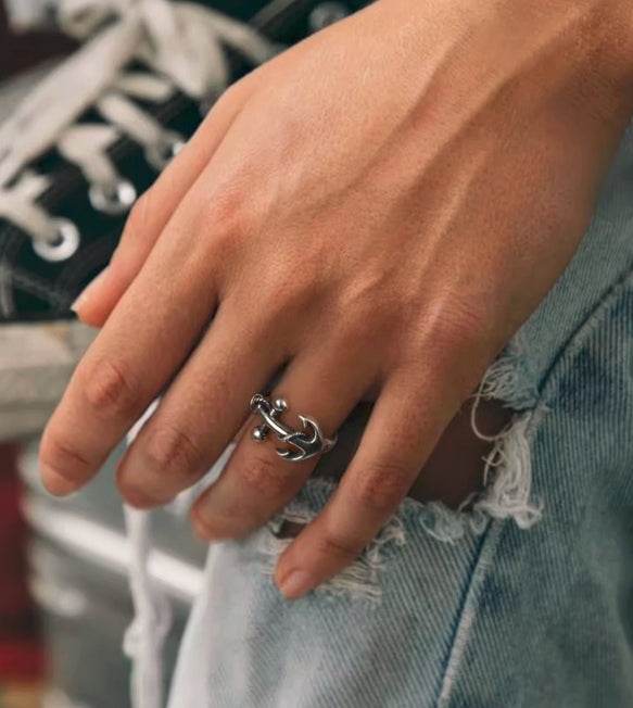 Silver Anchor Rings - MOWTE