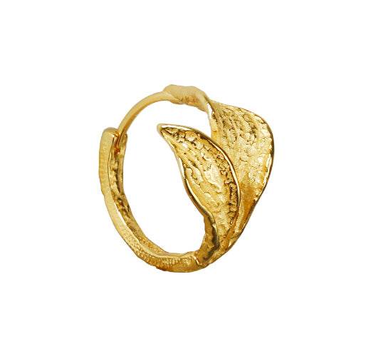 Sterling silver earrings three-leaf elegant silver jewelry original designer silver earrings - MOWTE