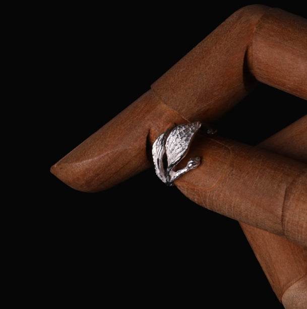 Sterling silver earrings three-leaf elegant silver jewelry original designer silver earrings - MOWTE